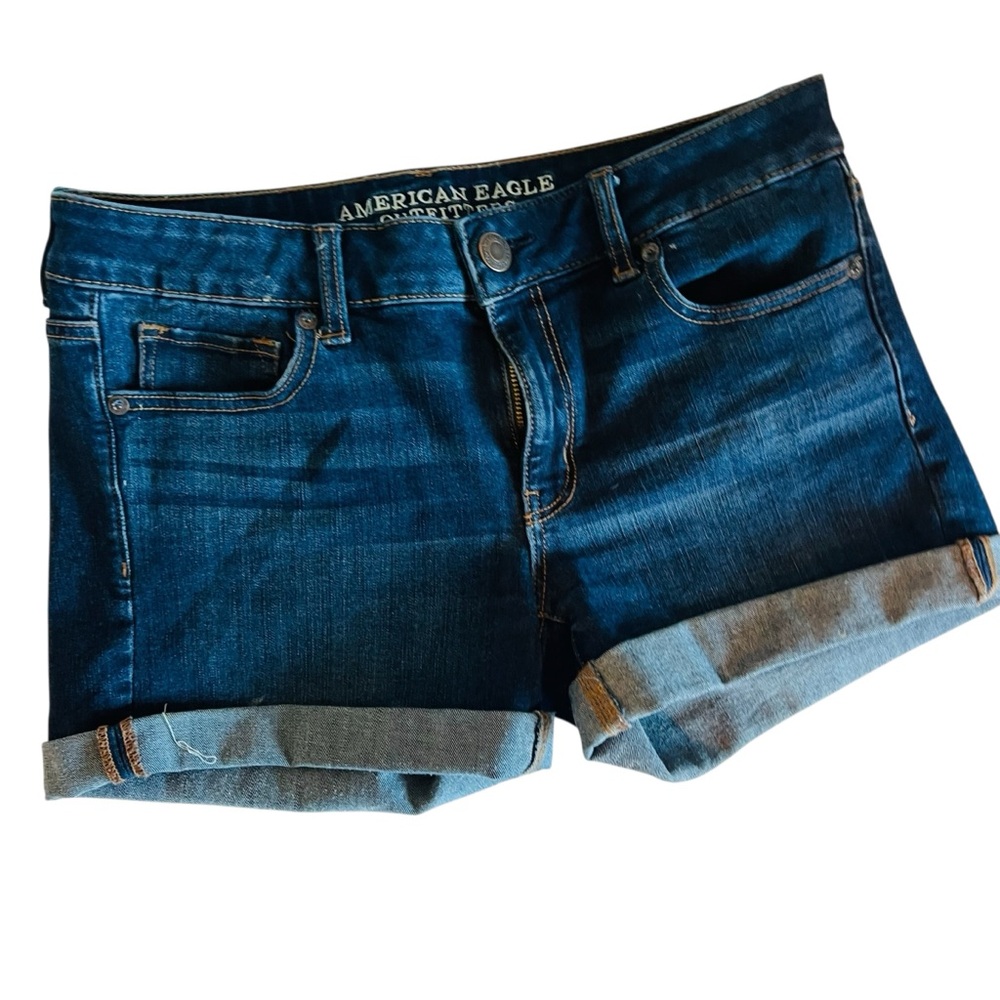 American Eagle Outfitters 360 Dark Super Stretch Denim Shorts